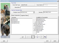 Customizable Food Webs